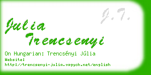 julia trencsenyi business card