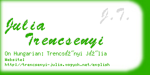 julia trencsenyi business card